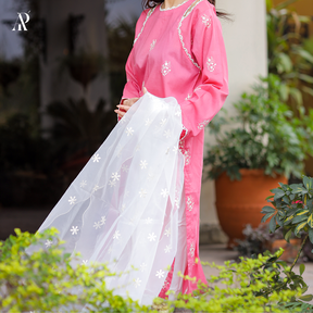 2-piece Pink Embroidered Lawn Suit