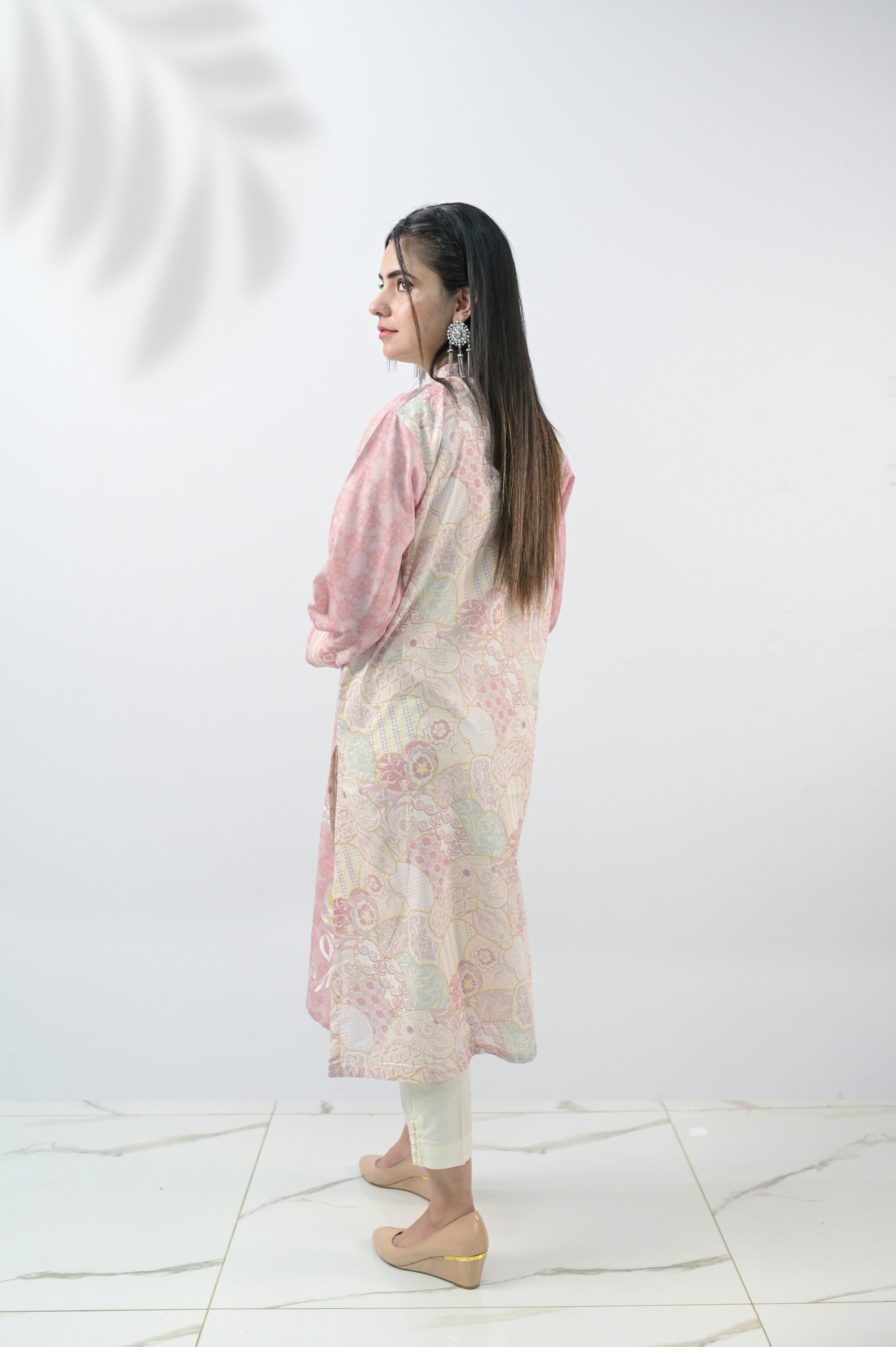 Stitched 1-Piece Petal Pink Embroidered Shirt